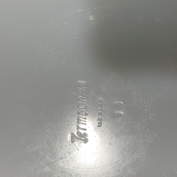 Termocrisa Dynaware Milk Glass Brown Daisy Flower Casserole Dish with Glass Lid - Picture 5 of 5